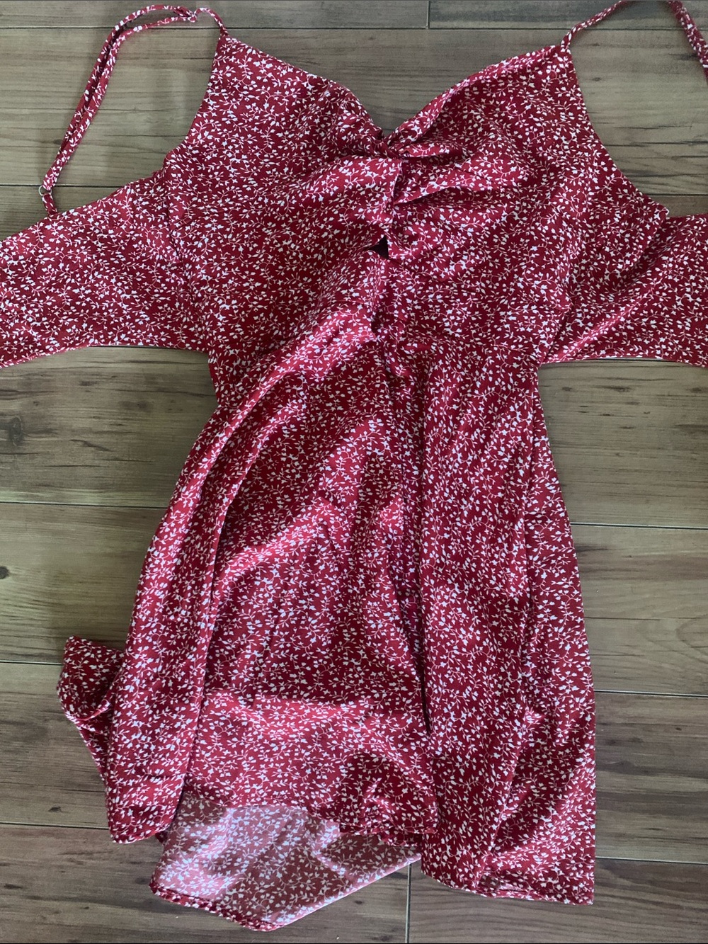 SHEIN Red Floral Jumpsuit & Romper